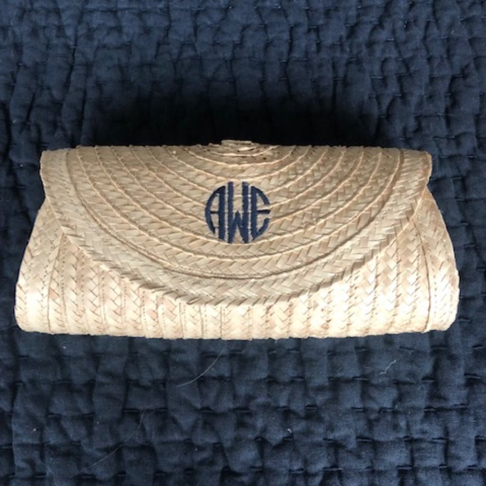 Mark and Graham Palm Leaf Rounded Clutch - NEW w/o tags